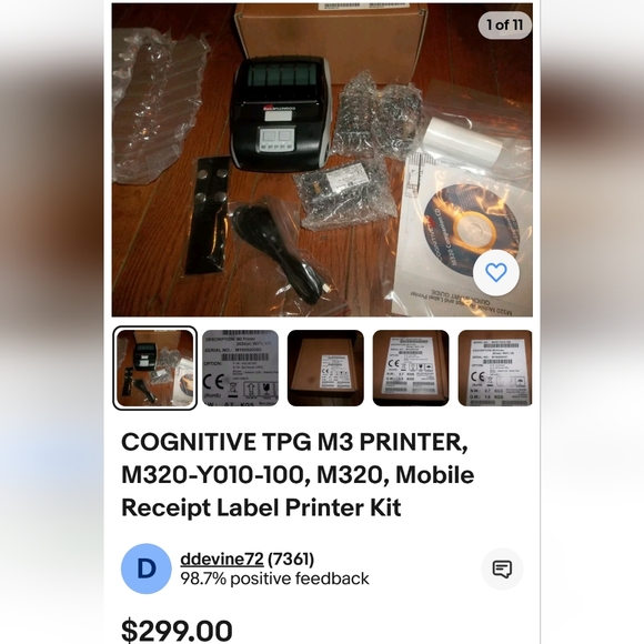 Cognitive M3 Printer (label printer) - Picture 8 of 9